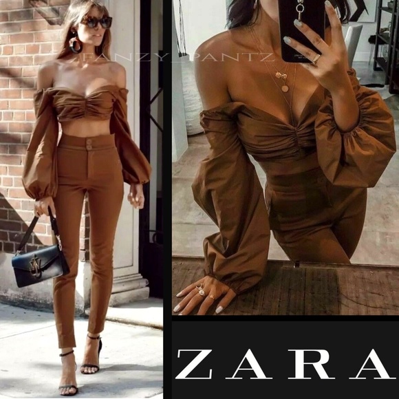 Zara Other - Zara Studio Co ord SET high waist trouser crop top